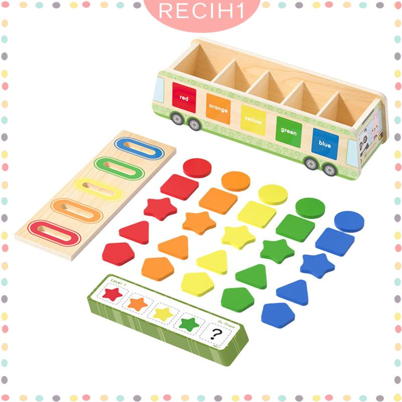 Đồ Chơi Phân Loại Bằng Gỗ Màu Sắc Theo Phương Pháp Montessori Cho Bé