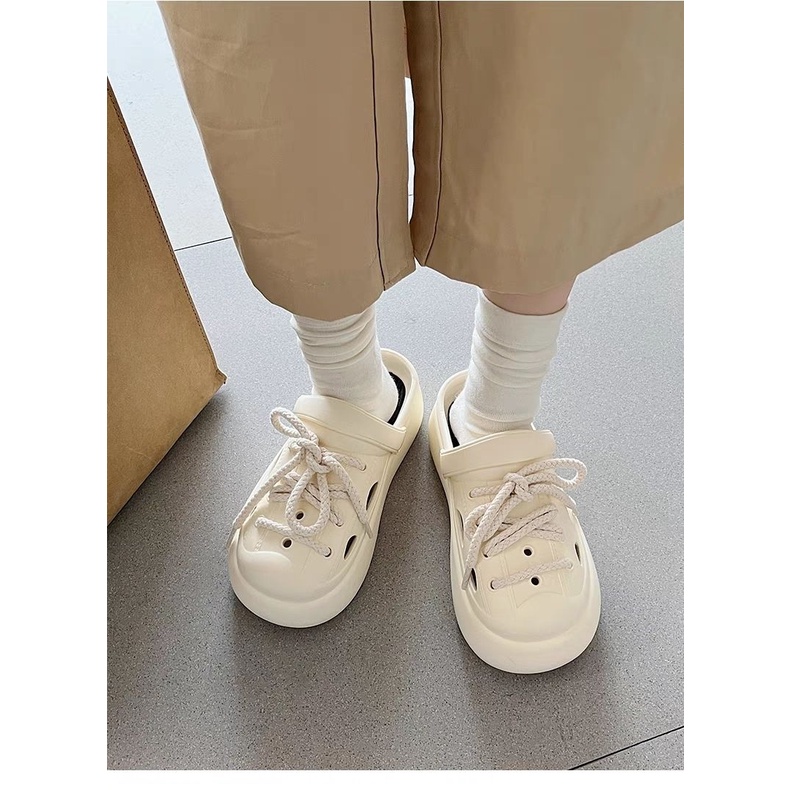 Dép dép bánh mì nữ dép nữ dép bánh mì đế cao 2023 NEW Nữ dép bít mũi nữ AE5125