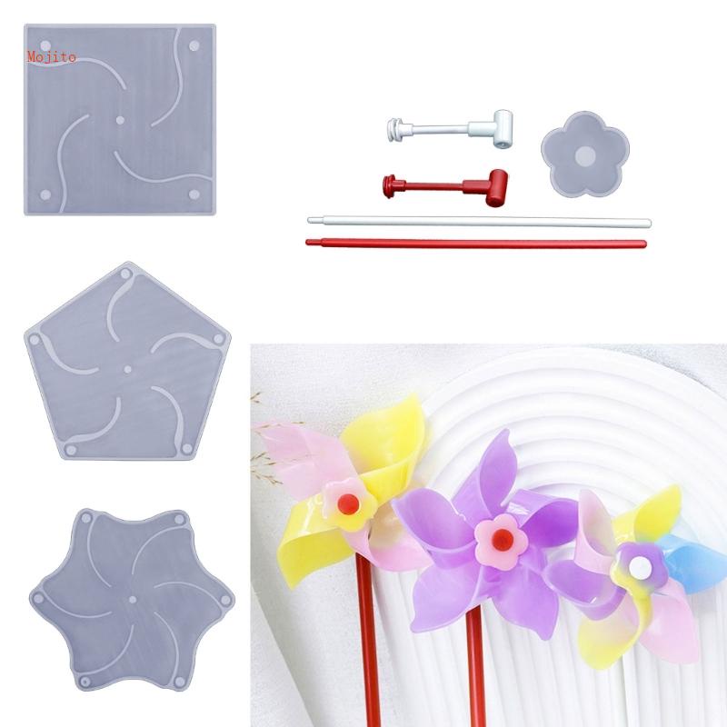 Khuôn Silicone Làm Cối Xay Gió Nhựa Resin DIY Để Bàn Trang Trí