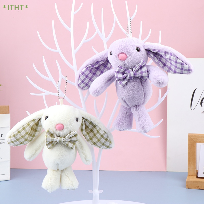 Móc Khóa Thỏ Nhồi Bông Mềm Mại Đáng Yêu Dành Cho Ba Lô / Túi Xách / Móc Khóa Trang Trí Xe Hơi Mới