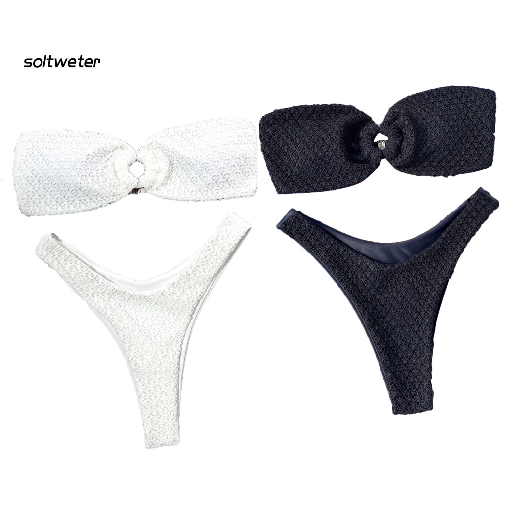 Bộ Bikini 2 Mảnh Màu Sắc Thời Trang Quyến Rũ Cho Nữ