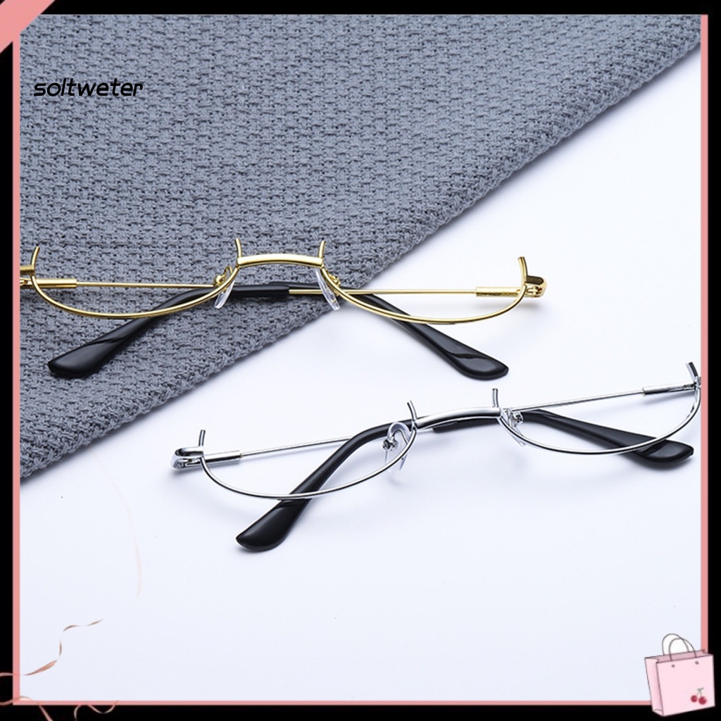 Mắt Kính Nửa Gọng Hợp Kim Chống Gỉ Hóa Trang