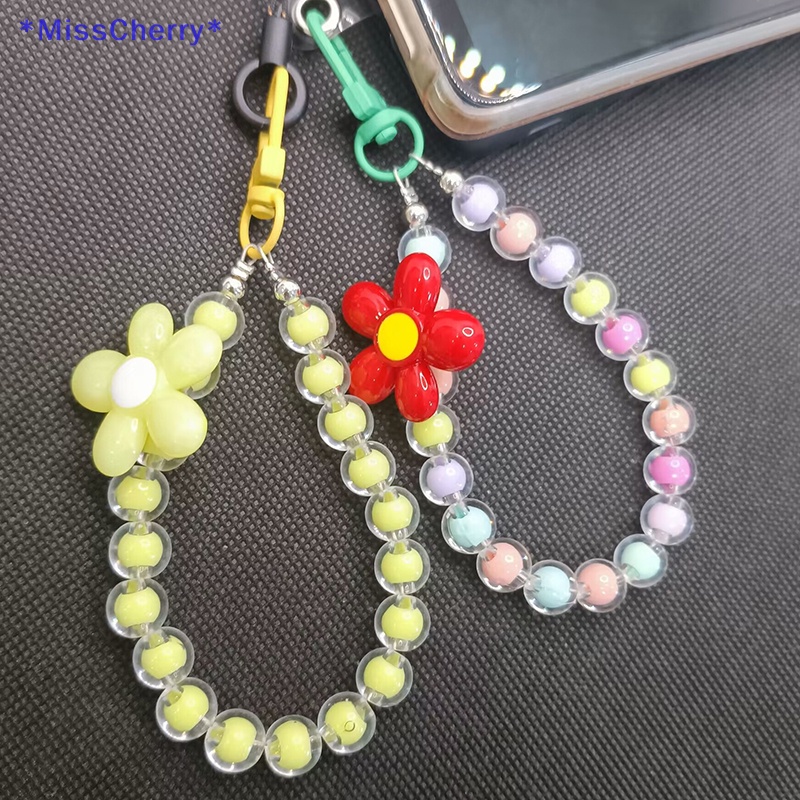 Vòng Tay Chuỗi Hạt Gắn Điện Thoại Di Động Chống Rơi Hình Hoa Hướng Dương Dễ Thương Thời Trang Cho Nữ Mới