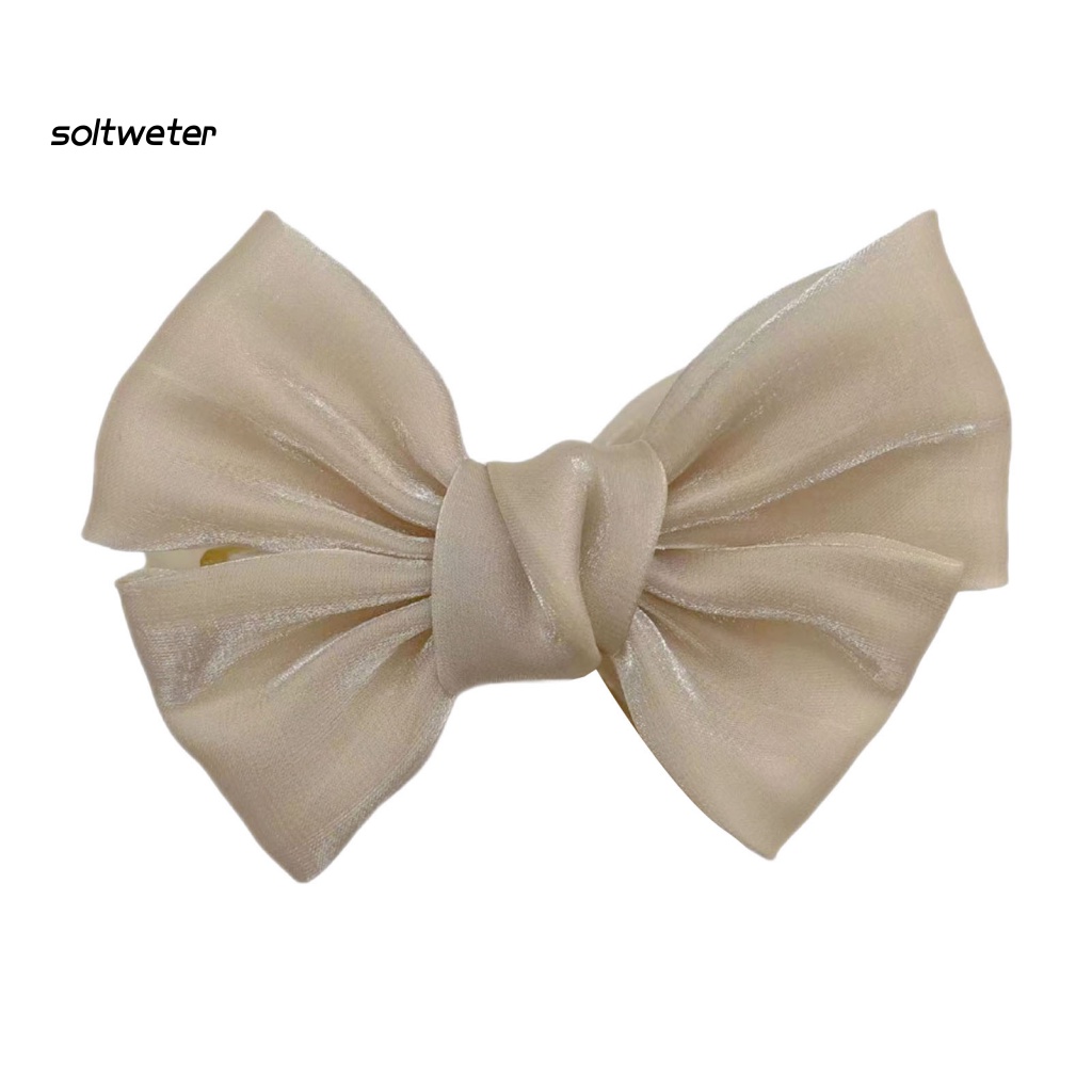 Kẹp Tóc Càng Cua Bằng Vải Mềm Co Giãn Chống Trượt Hai Lớp Thắt Nơ Cài Tóc Cố Định Phong Cách Công Chúa Dùng Làm Đạo Cụ Chụp Ảnh Cho