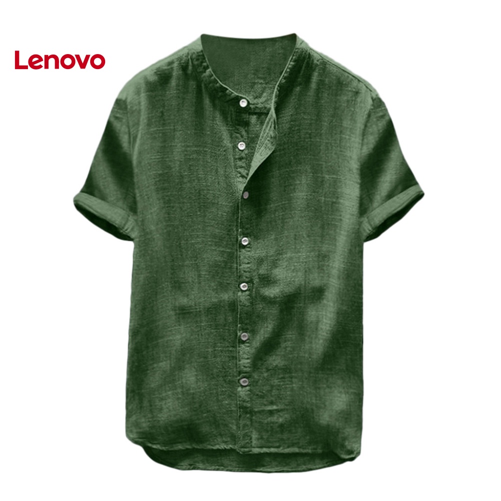 Áo Sơ Mi Cotton Lanh Ngắn Tay Màu Sắc Đơn Giản Họa Tiết Hoa Hướng Dương Cài Nút Thời