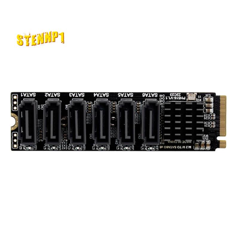 Card ChuyểN ĐổI M2 Sang 6 CổNg SATA Sang NVME M.2 Key M 6Gbps SSD Sang SATA3.0 Cho MáY TíNh