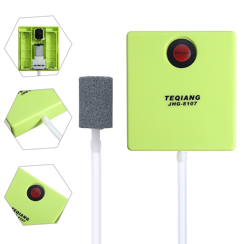 Bể cá hoạt động bằng pin khô máy bơm không khí máy sục khí oxy với đá không khí