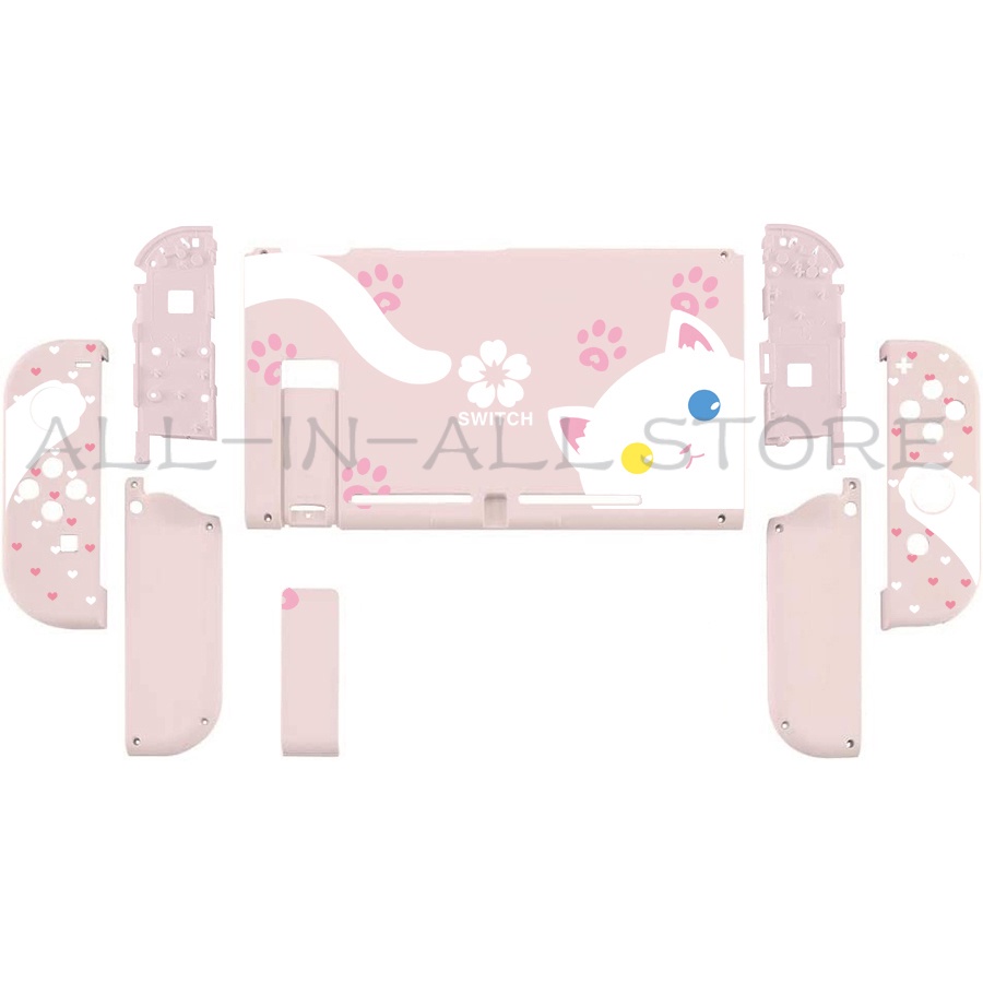 Nintend Switch Cherry Blossoms DIY thay thế Shell Back Plate Joycon Case cho Nintendo Switch Console Controller Accessories