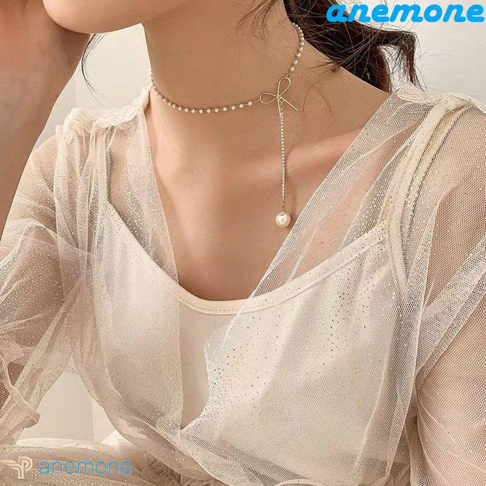 ANEMONE Vòng Cổ Choker Đính Đá Thời Trang Thanh Lịch Dành Cho Nữ