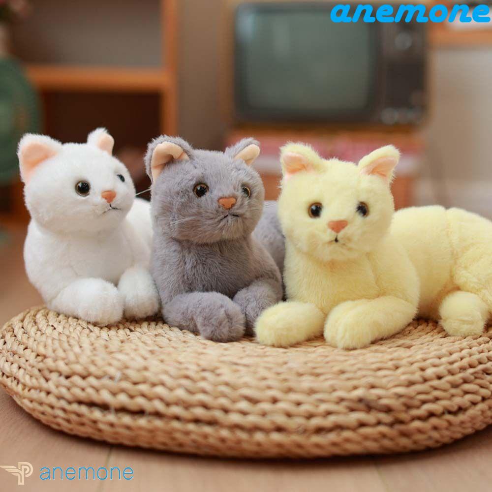 ANEMONE Gối Nhồi Bông Hình Mèo Hoạt Hình Mềm Mại Trang Trí Nhà Cửa