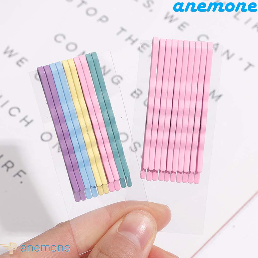 ANEMONE Kẹp Tóc Kim Loại Gợn Sóng Thời Trang Hàn Quốc