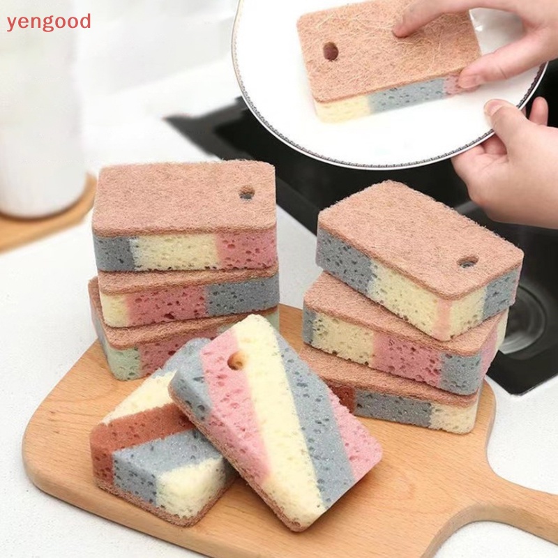 (YGD) Miếng Bọt Biển Rửa Chén Bằng Bột Cotton Nén Khí Khử Nhiễm Mạnh Có Thể Tái Sử Dụng Cho