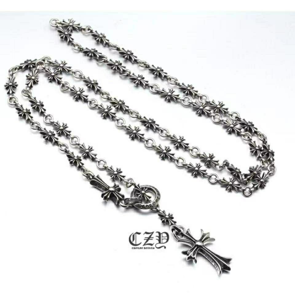 Vòng Cổ Dài Mặt Thánh Giá Phong Cách Retro Gothic Punk Đường Phố