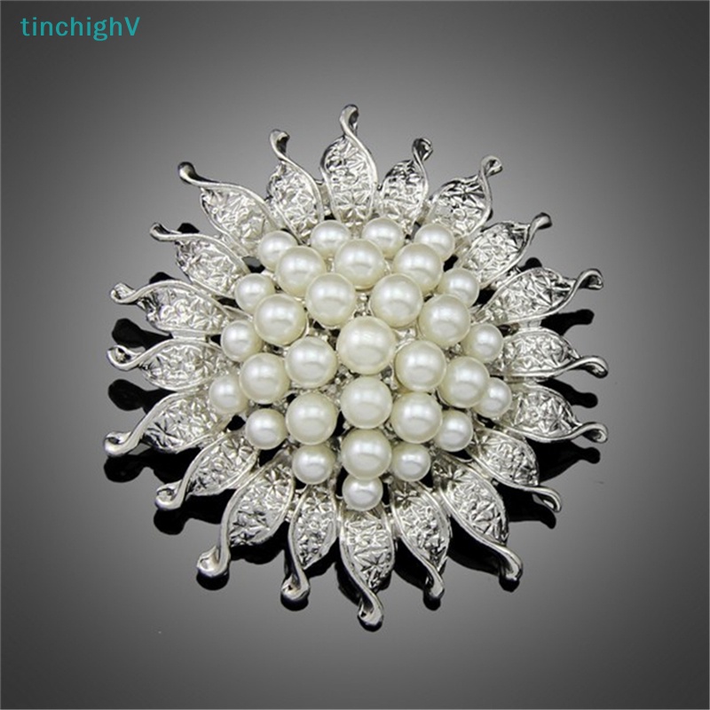 [TinchighV] Trâm Cài Áo Mạ Bạc Đính Hạt Giả Ngọc Trai Và Hoa Làm Quà Cưới [Mới