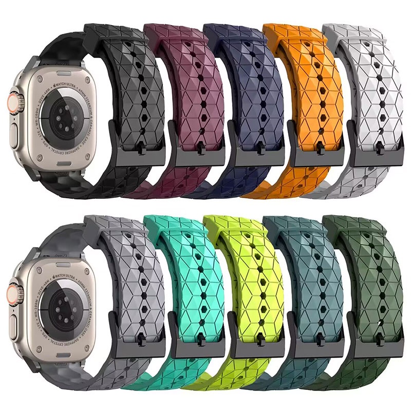 Dây Đeo Silicone Cho Đồng Hồ Thông Minh iwatch Ultra 49mm 45mm 44mm 41mm 40mm SE 8 7 6 5 4