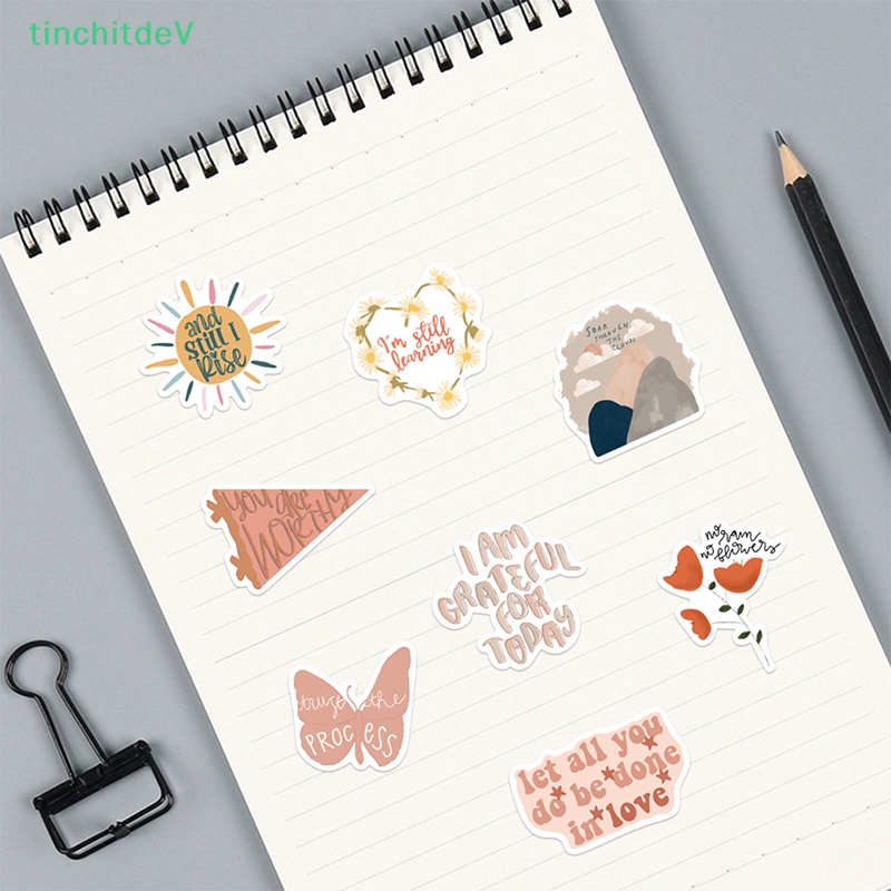 Bộ 50 Miếng Dán Hoạt Hình Graffiti Truyền Cảm Hứng Trang Trí Xe Hơi / Vali / Laptop / Tủ Lạnh DIY