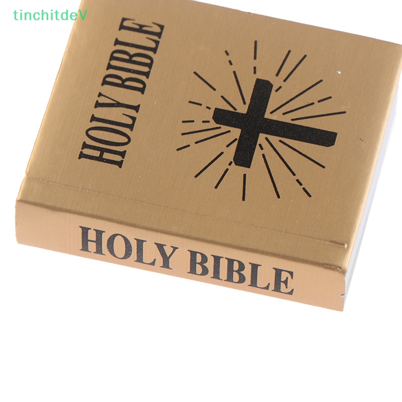 [TinchitdeV] Sách Kinh Thánh Mini Phiên Bản Tiếng Anh 1 / 6 Trang Trí Nhà Búp Bê