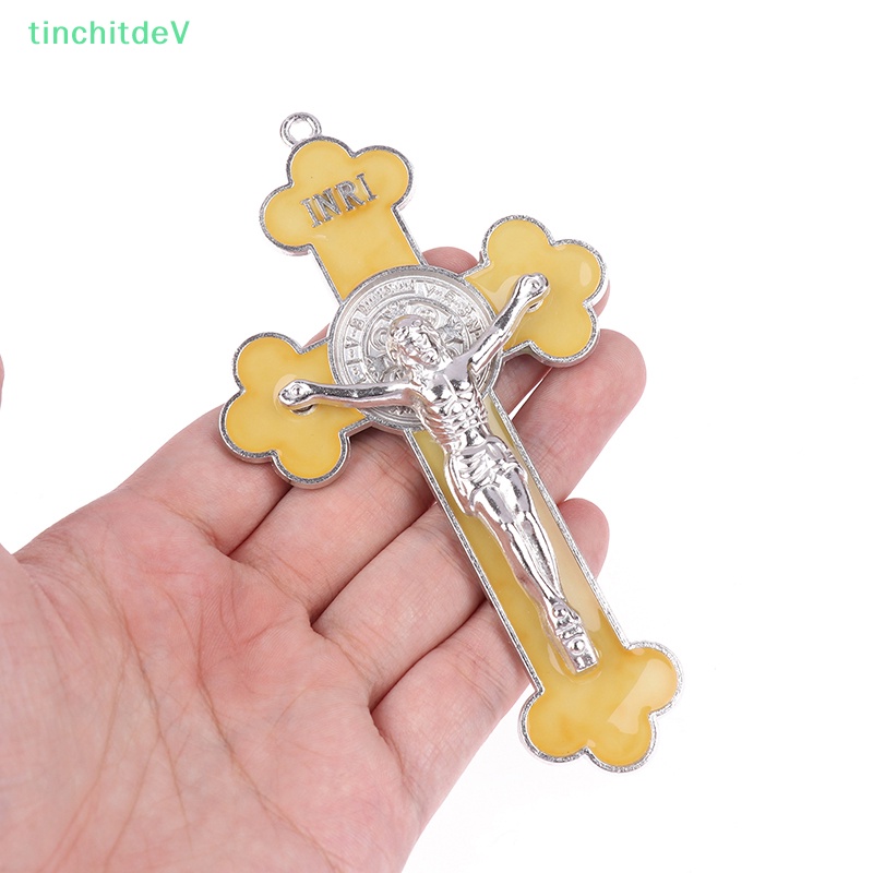 [TinchitdeV] Móc Khóa Trang Trí Túi Xách Hình Thánh Giá Bằng Kim Loại Phát Sáng Dành Cho Nam Nữ [Mới]