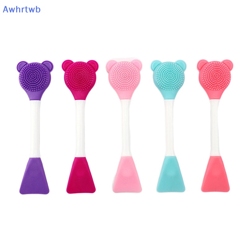 Cọ Rửa Mặt Mát Xa Tẩy Tế Bào Chết Hai Đầu Bằng Silicon Màu Sắc Ngẫu Nhiên
