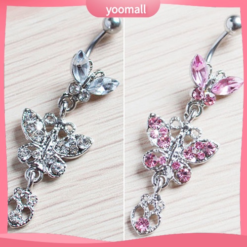 Khuyên Rốn Hình Bướm Đính Đá Thời Trang