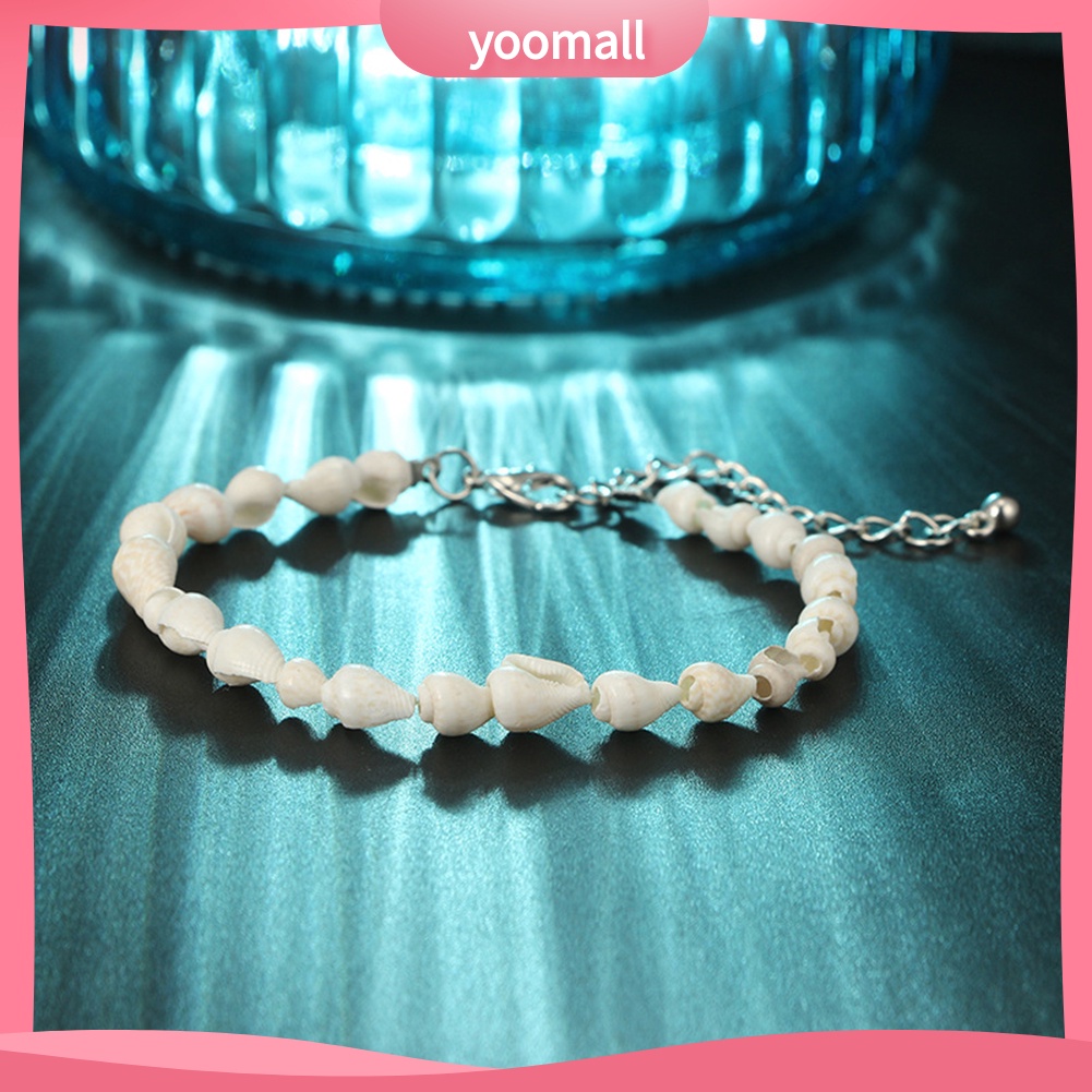 Set 2 Lắc Chân Đính Vỏ Sò Phong Cách Bohemia Thời Trang Cho Nữ