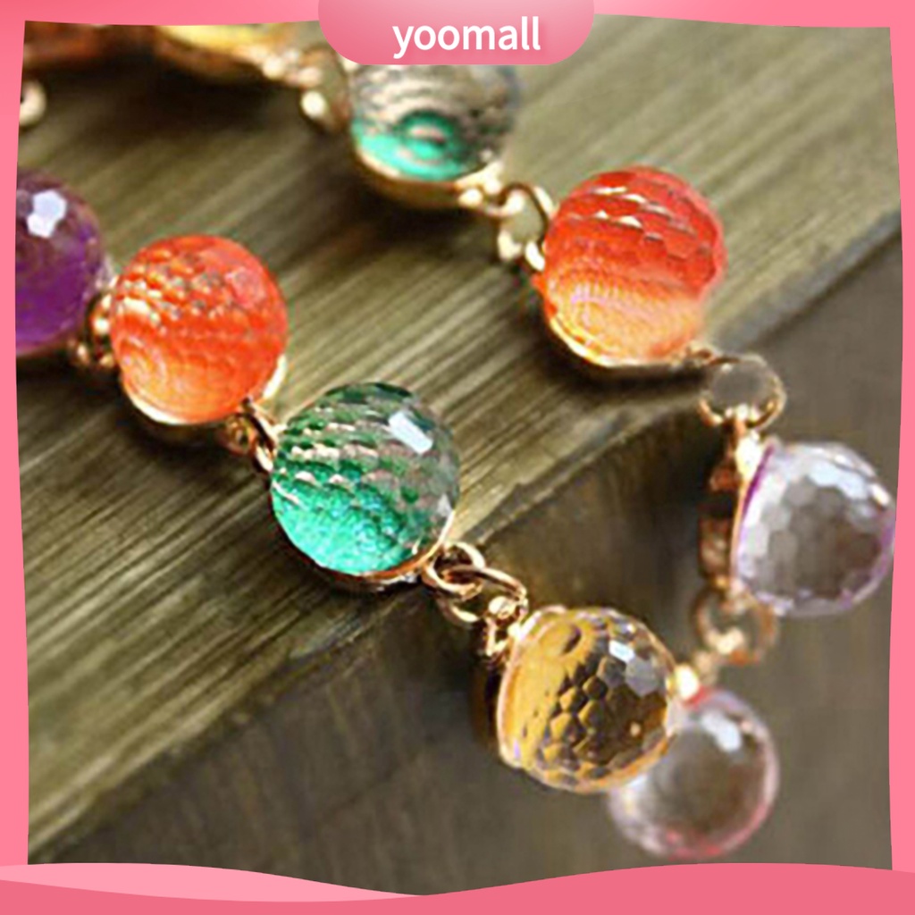 Vòng Tay Chuỗi Hạt Tròn Màu Sắc Ngọt Ngào Thời Trang Cho Nữ