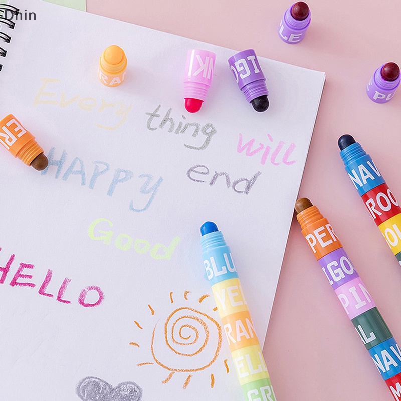 [Dhin] 6 Colors Splice Mini Bible Highs Vintage Candy Colors Gel Highs Gel Highs Dry High Markers COD