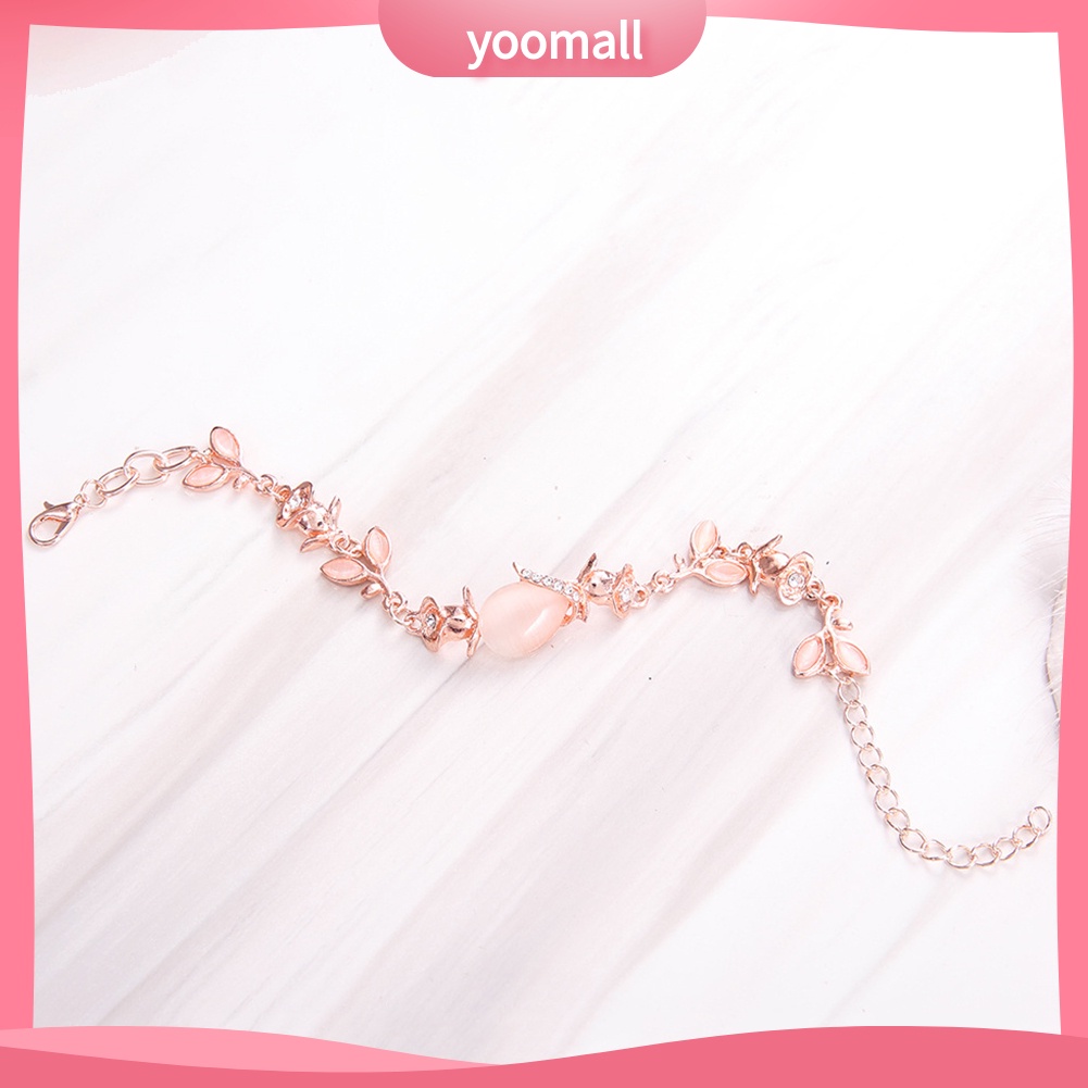 Vòng Tay Đính Đá Opal Nhân Tạo Thời Trang Dành Cho Nữ