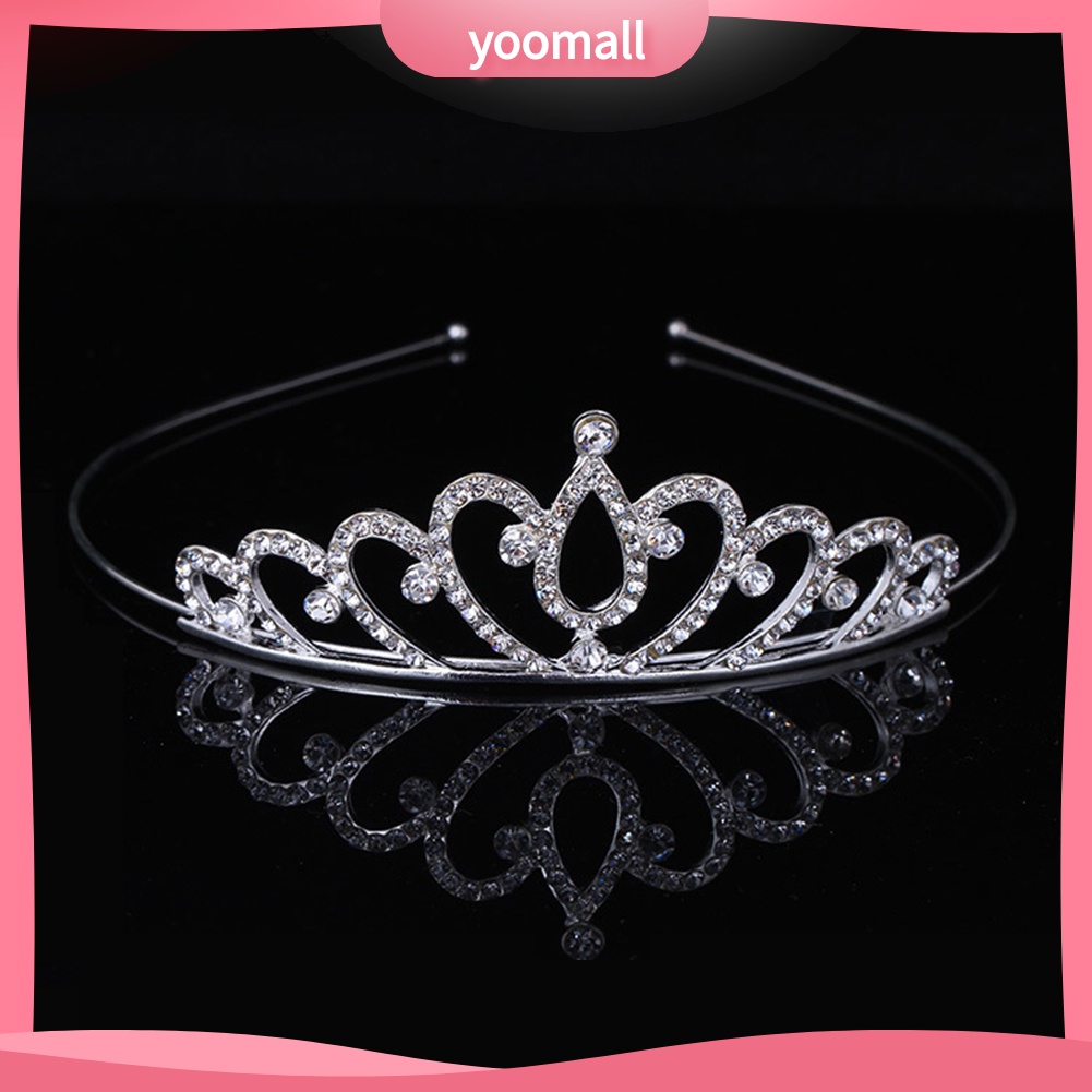 Cài Tóc Hình Vương Miện Đính Đá Xinh Xắn Cho Bé Gái