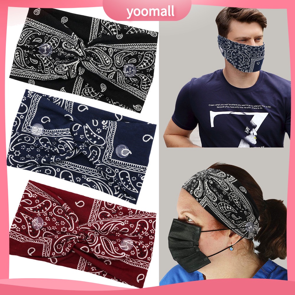 Băng Đô Cài Tóc Unisex Bản Rộng Co Giãn Cài Nút Hỗ Trợ Luyện Tập Yoga / Thể Hình