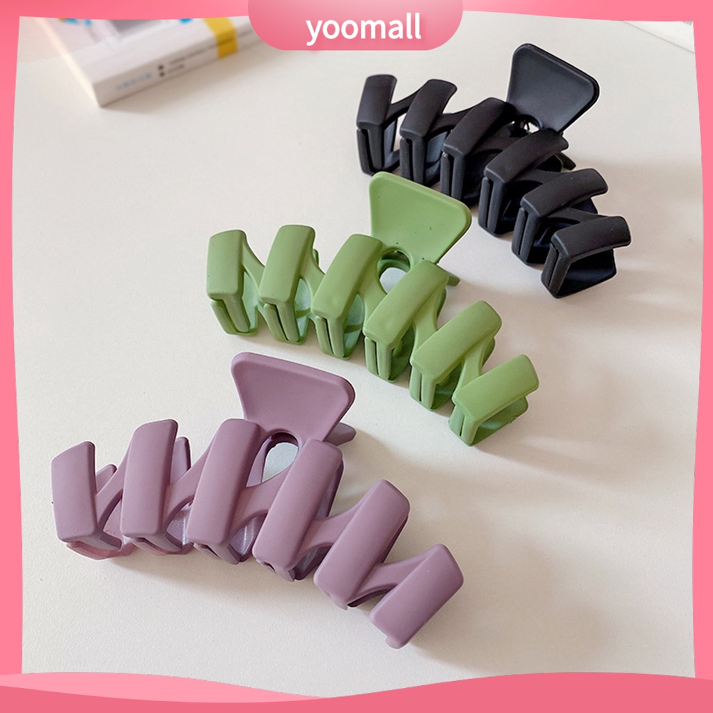 Kẹp Tóc Cá Mập Màu Trơn Bằng Nhựa Resin Thân Thiện Với Môi Trường Kích Thước Lớn Hợp Thời Trang