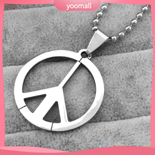 Vòng cổ Mặt Biểu Tượng Hòa Bình Bằng Thép Không Gỉ Cho Nam