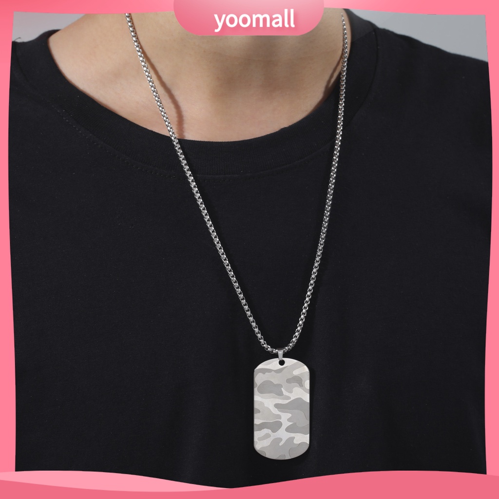 Vòng cổ Bằng Thép Không Gỉ Mạ Điện Họa Tiết Rằn Ri Phong Cách Hip Hop Thời Trang Cho Nam