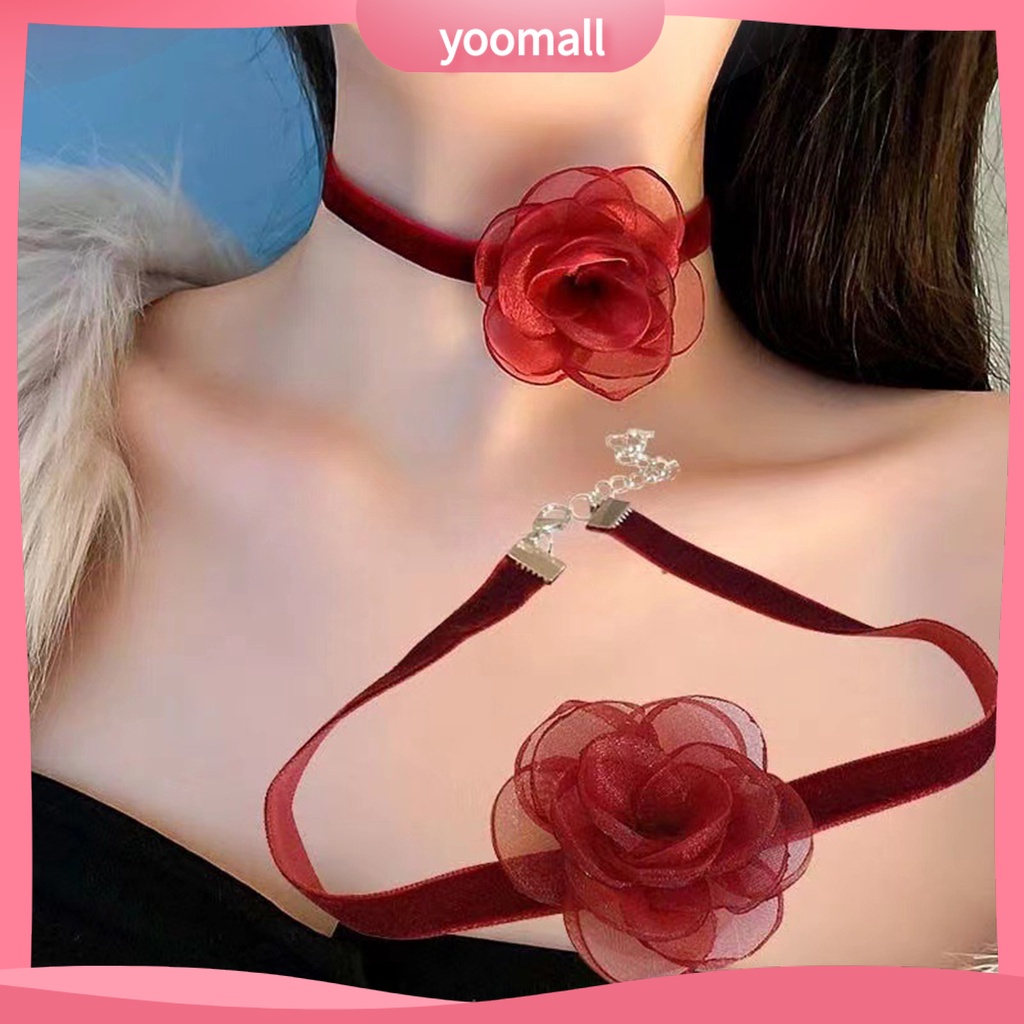 [YM] Vòng Cổ Choker Dây Ruy Băng Dài Siêu Dài Màu Trơn Có Thể Điều Chỉnh Khóa Tôm Hùm Cho Nữ