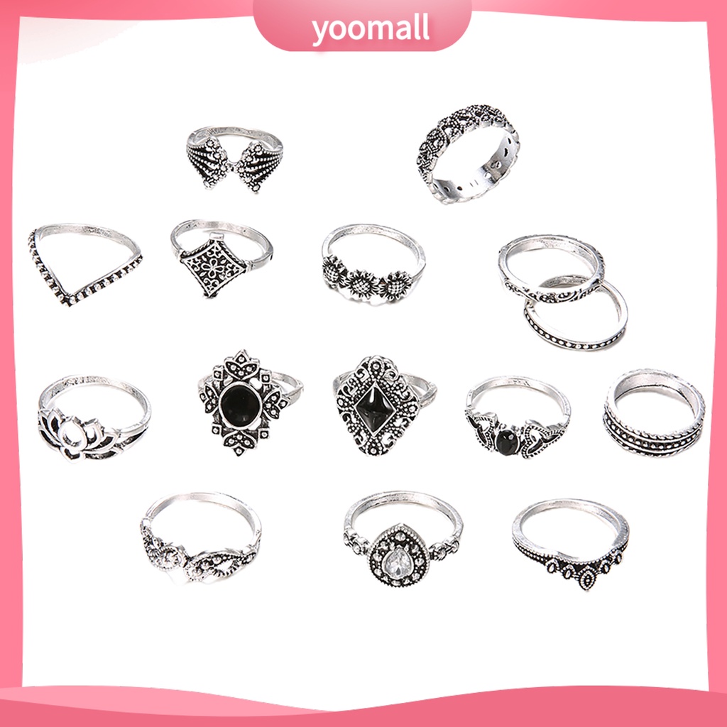 Bộ 15 Nhẫn Đeo Tay Thiết Kế Ấn Tượng Cho Nữ