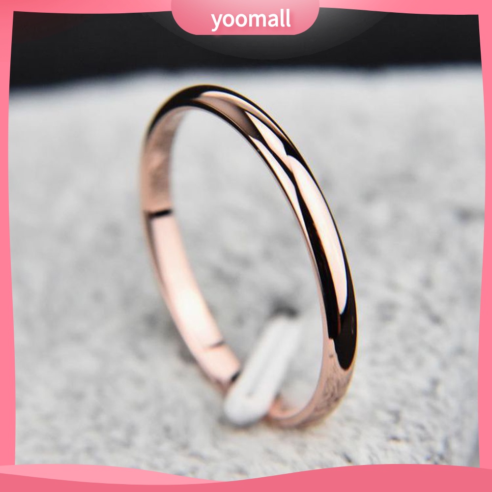 Nhẫn Thép Titan Trơn Bóng Thời Trang Cho Nữ