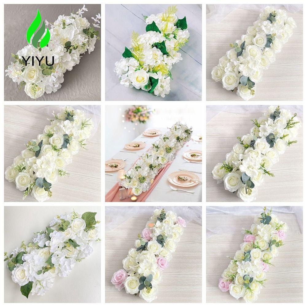 YIYU Cành Hoa Mẫu Đơn Giả Bằng Lụa 50cm Trang Trí Lễ Hội