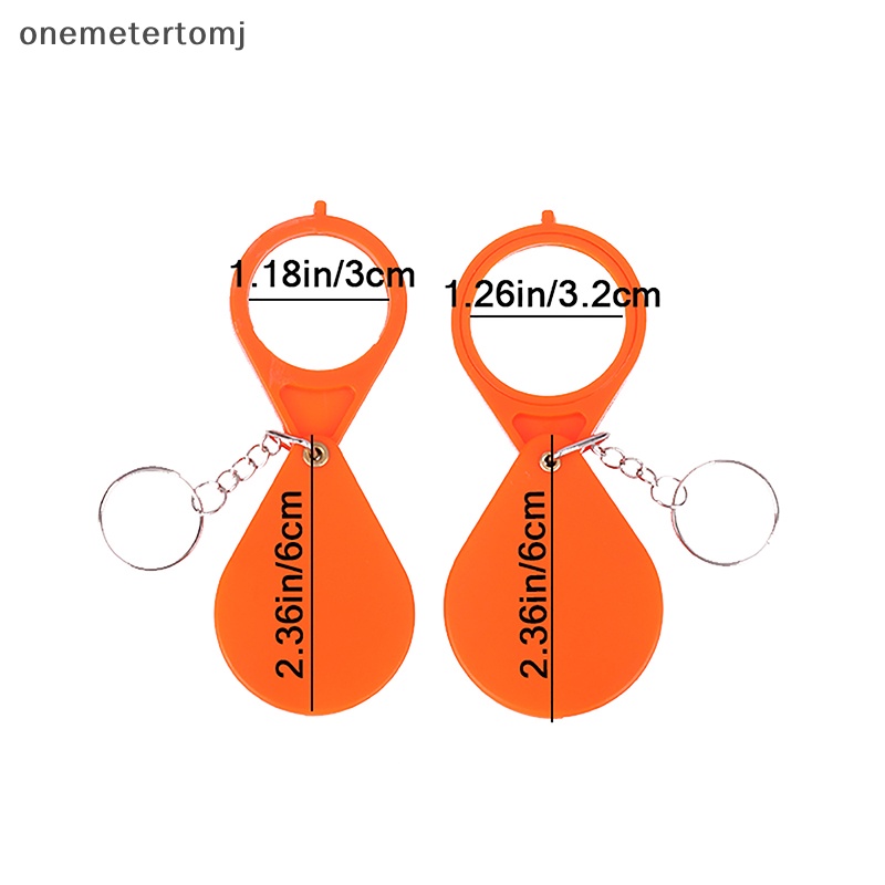Onemetertomj 1 Kính Lúp Mini Bỏ Túi 34 / 38mm Phóng Đại 10 Lần Có Thể Gập Lại Dùng Để Đọc Tem / Tiền Xu