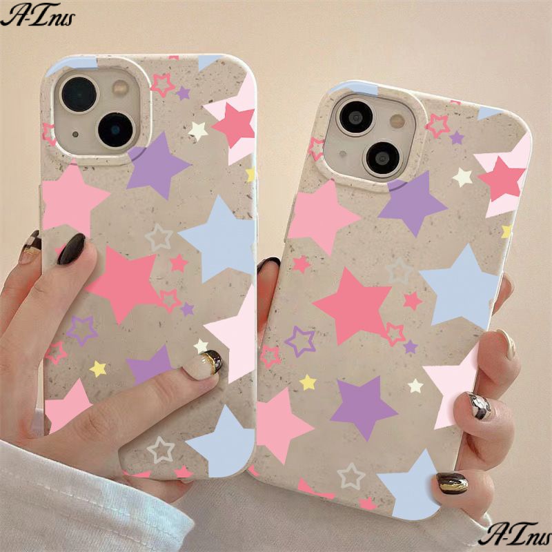 Ốp Điện Thoại Dẻo Họa Tiết Ngôi Sao Đơn Giản Thời Trang Chống Sốc Cho Iphone1214Promax 13 11 8 7 GO2W