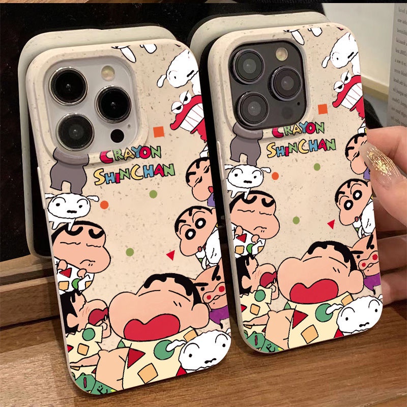 Ốp Điện Thoại Mềm Chống Sốc In Hình Shin-Chan Đơn Giản Cho Iphone 1211 ZC6R 13 14pro8 max7 1211