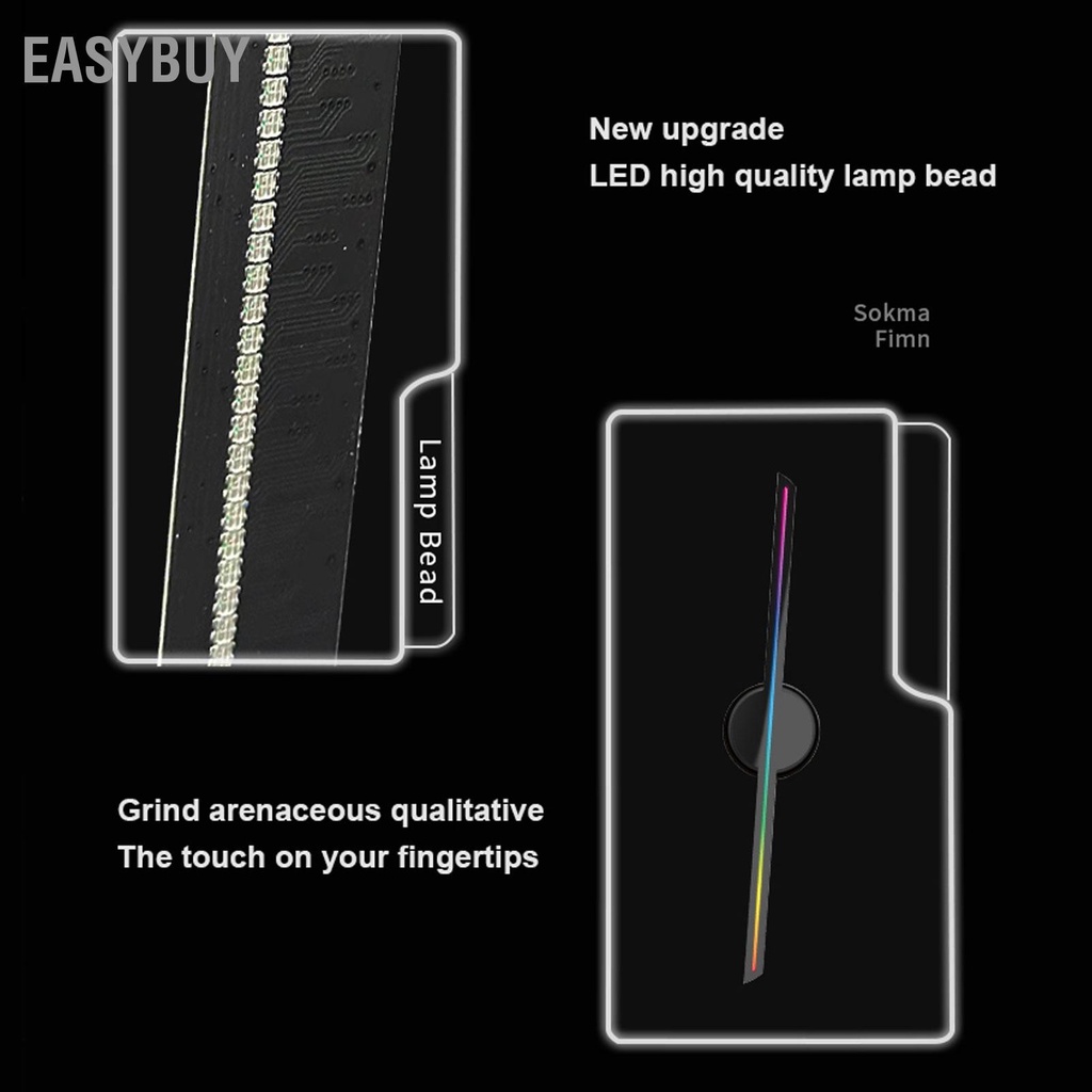 ▲ Quạt 3D Hologram 224LED 400x400mm WiFi Điều khiển từ xa Màn hình quảng cáo máy chiếu 100‑240V