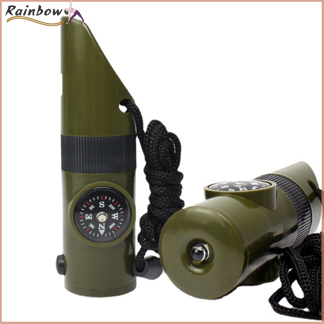 Còi Sinh Tồn Đa Năng 7 Trong 1 Có Đèn LED Và Dây Đeo Tiện Dụng