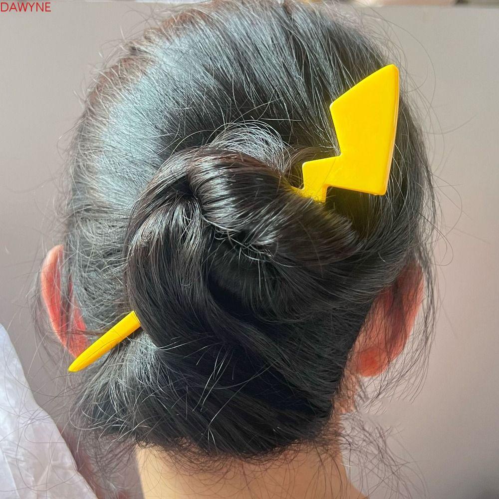 DWAYNE Kẹp Tóc Bằng Acrylic Hình Pikachu Dễ Thương Cho Bé Gái