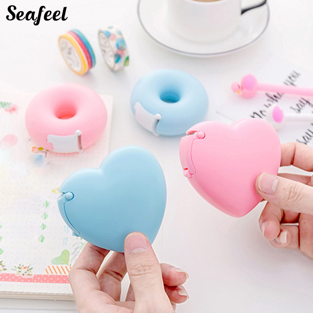 Khuôn Cắt Băng Keo Hình Bánh Donut Trái Tim Hoạt Hình Mini