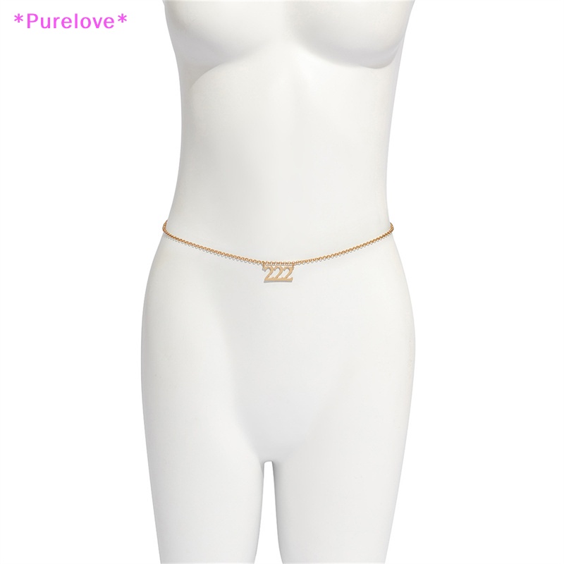 Dây Xích Đeo Thắt Lưng Bằng Kim Loại Mặt Số Đơn Giản Thời Trang Đi Biển Mới