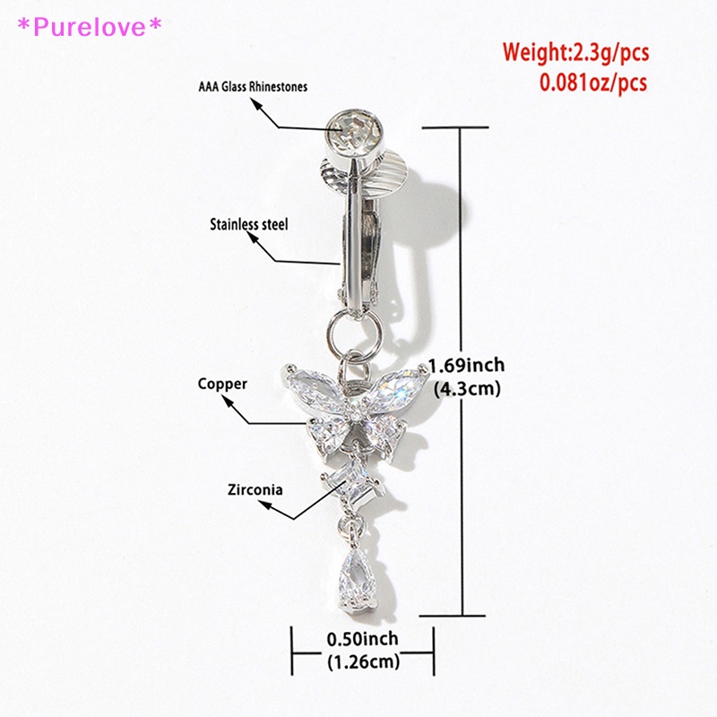 Khuyên Rốn Hình Bướm Đính Đá Xinh Xắn Cho Nữ Mới