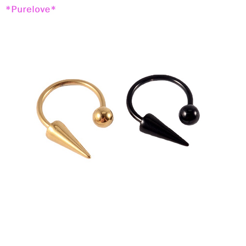 Khuyên Xỏ Mũi / Môi Bằng Thép Không Gỉ Phong Cách Gothic Thời Trang Mới