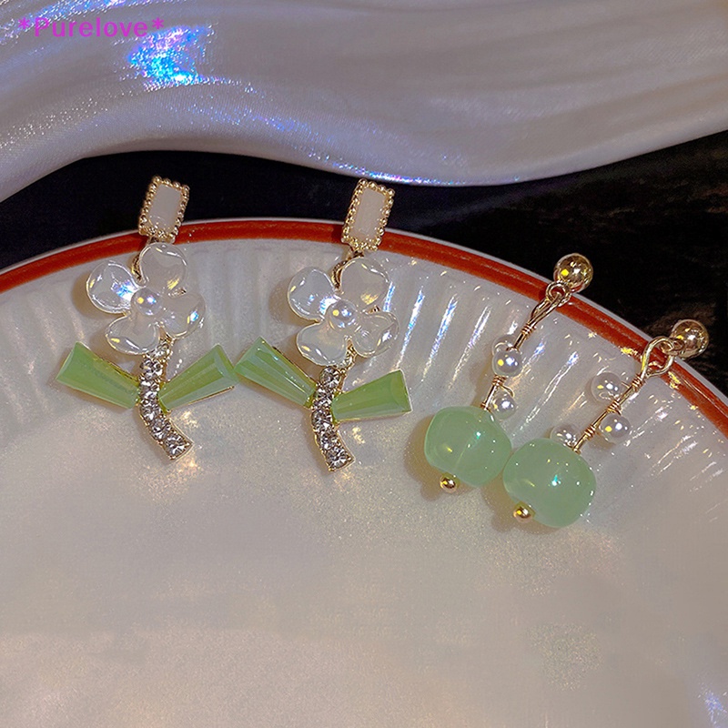 1 Đôi Bông Tai Hình Hoa Đính Ngọc Trai Đơn Giản Thời Trang Dành Cho Nữ Mới