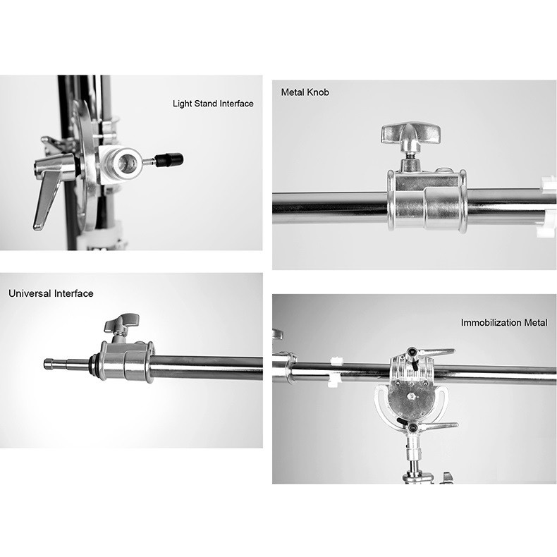 Tay Boom treo đèn INOX MF-01 dùng với các loại đèn Studio chuyên nghiệp