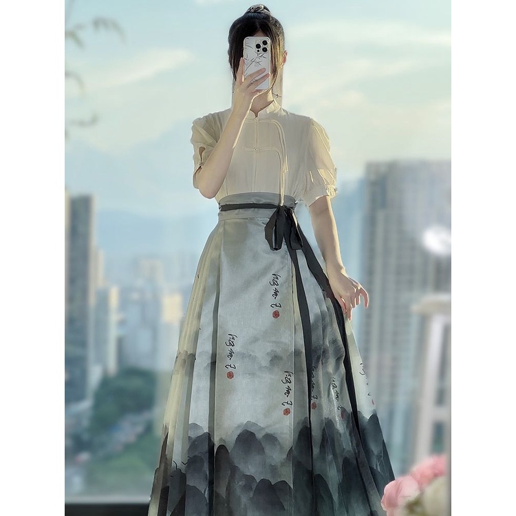 Váy Hán Phục Phong Cách Trung Hoa Mới Dễ Phối Đồ Hàng Ngày Cho Nữ#23728